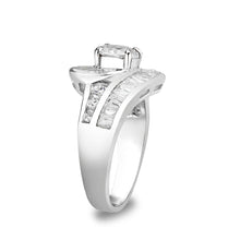 Load image into Gallery viewer, LO5S080- Sterling Silver Ring with CZ In Clear High Polished( No Plating)
