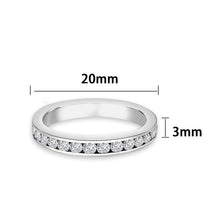 Load image into Gallery viewer, LO5S081- Sterling Silver Ring with CZ In Clear High Polished( NO Plating)