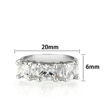 Load image into Gallery viewer, LO5S082- Sterling Silver Ring with CZ In Clear High Polished( NO Plating)