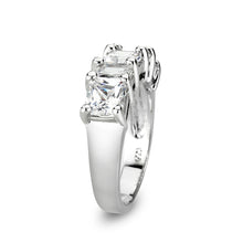 Load image into Gallery viewer, LO5S082- Sterling Silver Ring with CZ In Clear High Polished( NO Plating)
