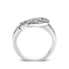 Load image into Gallery viewer, LO5W097-Rhodium Plated Brass Ring with CZ In Clear