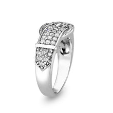 Load image into Gallery viewer, LO5W097-Rhodium Plated Brass Ring with CZ In Clear