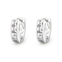 Load image into Gallery viewer, LO5S107 - Sterling Silver Earrings with AAA Grade CZ  in Clear