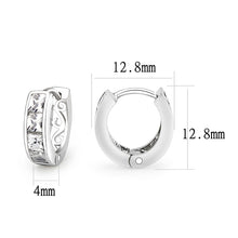 Load image into Gallery viewer, LO5S107 - Sterling Silver Earrings with AAA Grade CZ  in Clear
