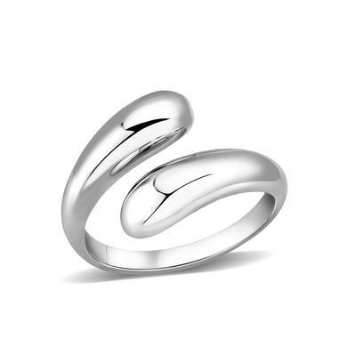 LO5S227- Sterling Silver Ring with No Stone High Polished( NO Plating)