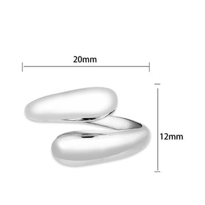 LO5S227- Sterling Silver Ring with No Stone High Polished( NO Plating)