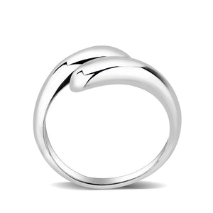 LO5S227- Sterling Silver Ring with No Stone High Polished( NO Plating)