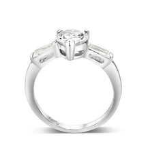 Load image into Gallery viewer, LO5S230- Sterling Silver Ring with CZ In Clear High Polished( NO Plating)
