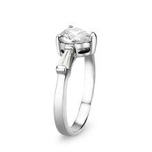 Load image into Gallery viewer, LO5S230- Sterling Silver Ring with CZ In Clear High Polished( NO Plating)