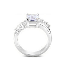 Load image into Gallery viewer, LO5S233- Sterling Silver Ring with CZ In Clear High Polished( NO Plating)