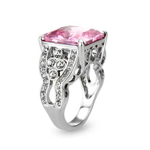 Load image into Gallery viewer, LO5W245-  Brass Ring With CZ  in Pink Gold Plated