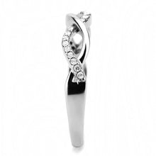 Load image into Gallery viewer, DA243 - High polished (no plating) Stainless Steel Ring with AAA Grade CZ  in Clear