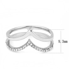 Load image into Gallery viewer, DA308 - No Plating Stainless Steel Ring with AAA Grade CZ  in Clear