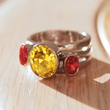 Load image into Gallery viewer, Kaela Cocktail Ring - Stainless Steel, AAA CZ , Multi Color - TK095