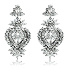 Load image into Gallery viewer, LO1447 - Rhodium Brass Jewelry Sets with AAA Grade CZ  in Clear