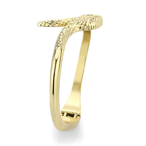 LO2140G - Flash Gold Plated Snake Bangle with Top Grade Crystals