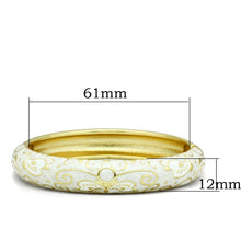 Load image into Gallery viewer, LO2147 - Flash Gold White Metal Bangle with Epoxy  in No Stone