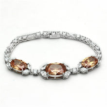 Load image into Gallery viewer, LO2326 - Rhodium Brass Jewelry Sets with AAA Grade CZ  in Champagne