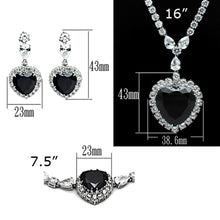 Load image into Gallery viewer, LO2327 - Rhodium Brass Jewelry Sets with AAA Grade CZ  in Amethyst