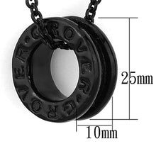 Load image into Gallery viewer, LO3088 - TIN Cobalt Black Brass Chain Pendant with No Stone