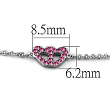 Load image into Gallery viewer, LO3229 - Rhodium Brass Bracelet with Top Grade Crystal  in Rose