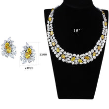 Load image into Gallery viewer, LO3293 Rhodium Brass Jewelry Sets with AAA Grade CZ in Topaz