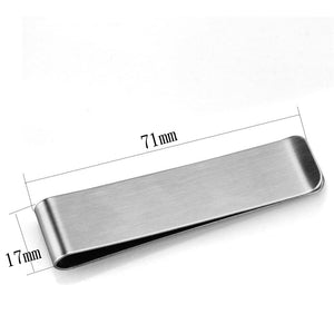 LO3381 - High polished (no plating) Stainless Steel Money clip with No Stone