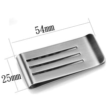 Load image into Gallery viewer, LO3383 - High polished (no plating) Stainless Steel Money clip with No Stone