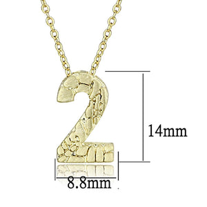 LO3461 - Flash Gold Brass Chain Pendant with Top Grade Crystal  in Clear