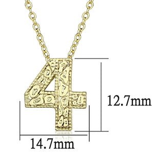 LO3462 - Flash Gold Brass Chain Pendant with Top Grade Crystal  in Clear