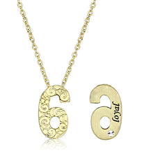 Load image into Gallery viewer, LO3463 - Flash Gold Brass Chain Pendant with Top Grade Crystal  in Clear