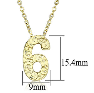 LO3463 - Flash Gold Brass Chain Pendant with Top Grade Crystal  in Clear