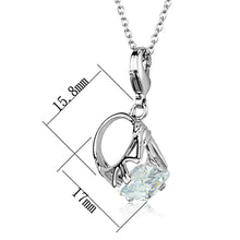 Load image into Gallery viewer, LO3491 - Rhodium Brass Pendant with AAA Grade CZ  in Clear