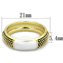 Load image into Gallery viewer, LO3548 - Gold Brass Ring with Epoxy  in White