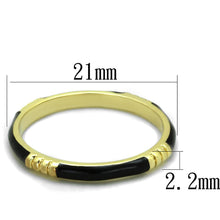 Load image into Gallery viewer, LO3550 - Gold Brass Ring with Epoxy  in Jet