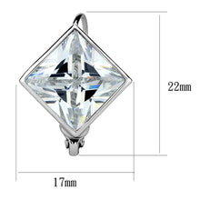 Load image into Gallery viewer, LO3868 - Rhodium Brass Earrings with AAA Grade CZ  in Clear