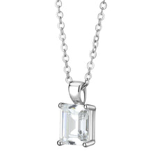 Load image into Gallery viewer, LO3934 - Rhodium Brass Chain Pendant with AAA Grade CZ  in Clear