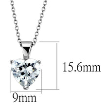 Load image into Gallery viewer, LO3936 - Rhodium Brass Chain Pendant with AAA Grade CZ  in Clear