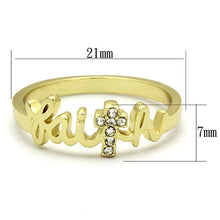 Load image into Gallery viewer, LO3963 Flash Gold Brass Ring with Top Grade Crystal in K2