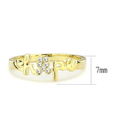 Load image into Gallery viewer, LO3965 - Flash Gold Brass Ring with Top Grade Crystal  in Clear