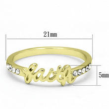 Load image into Gallery viewer, LO3967 - Flash Gold Brass Ring with Top Grade Crystal  in Clear