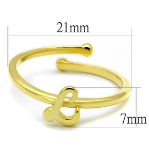 LO3998 - Flash Gold Brass Ring with No Stone