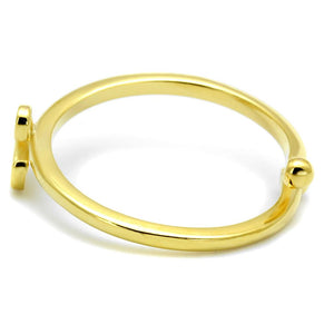 LO3998 - Flash Gold Brass Ring with No Stone