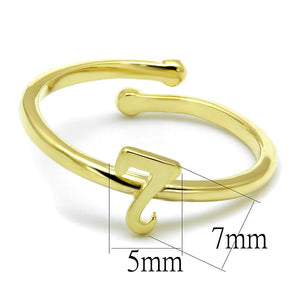 LO4004 - Flash Gold Brass Ring with No Stone