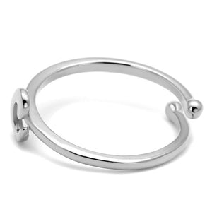 LO4007 - Rhodium Brass Ring with No Stone