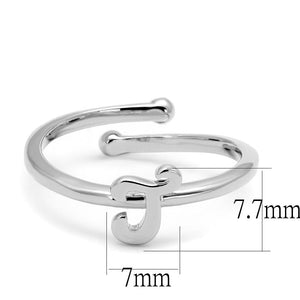 LO4011 - Rhodium Brass Ring with No Stone