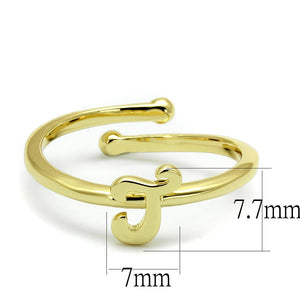 LO4012 - Flash Gold Brass Ring with No Stone