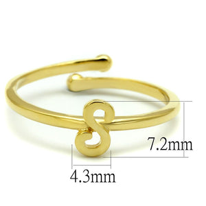 LO4014 - Flash Gold Brass Ring with No Stone