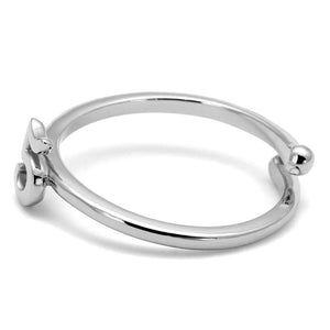 LO4015 - Rhodium Brass Ring with No Stone