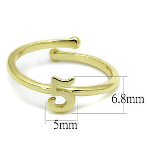 LO4016 - Flash Gold Brass Ring with No Stone